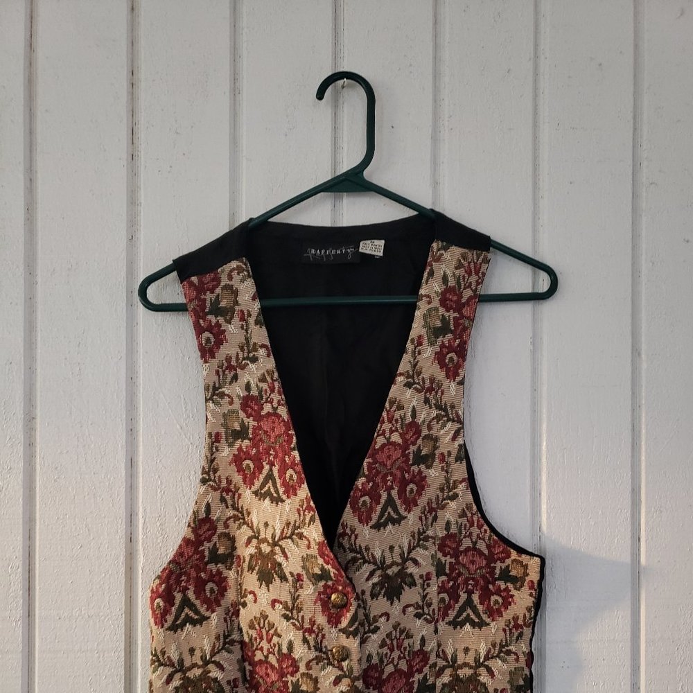 90's Floral Vest - Med